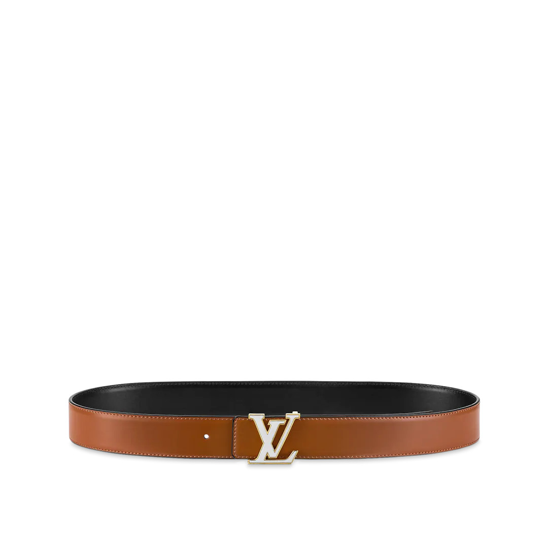 LV MIRROR 35MM REVERSIBLE BELT - Brown