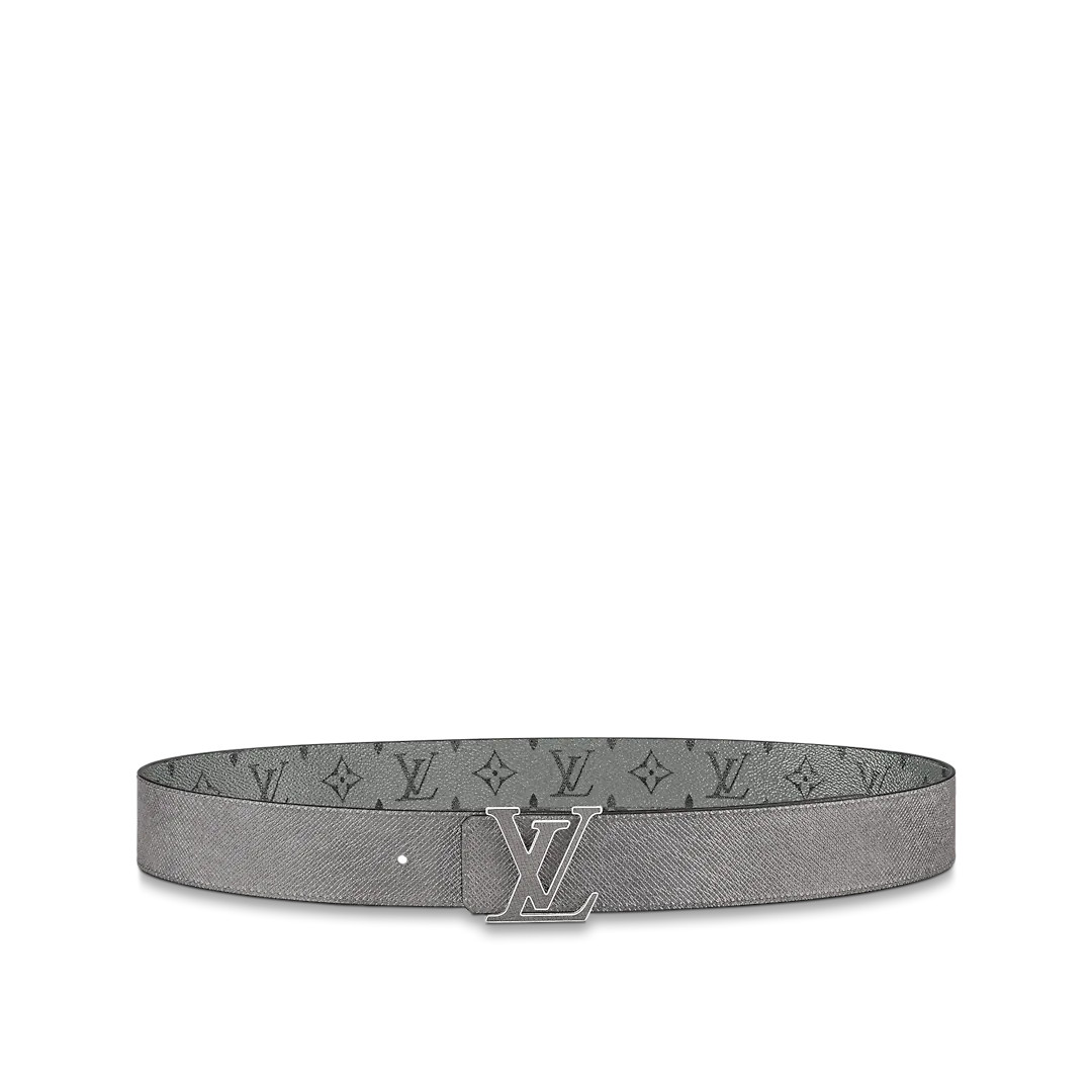 LV INITIALS 40MM REVERSIBLE BELT - Silver