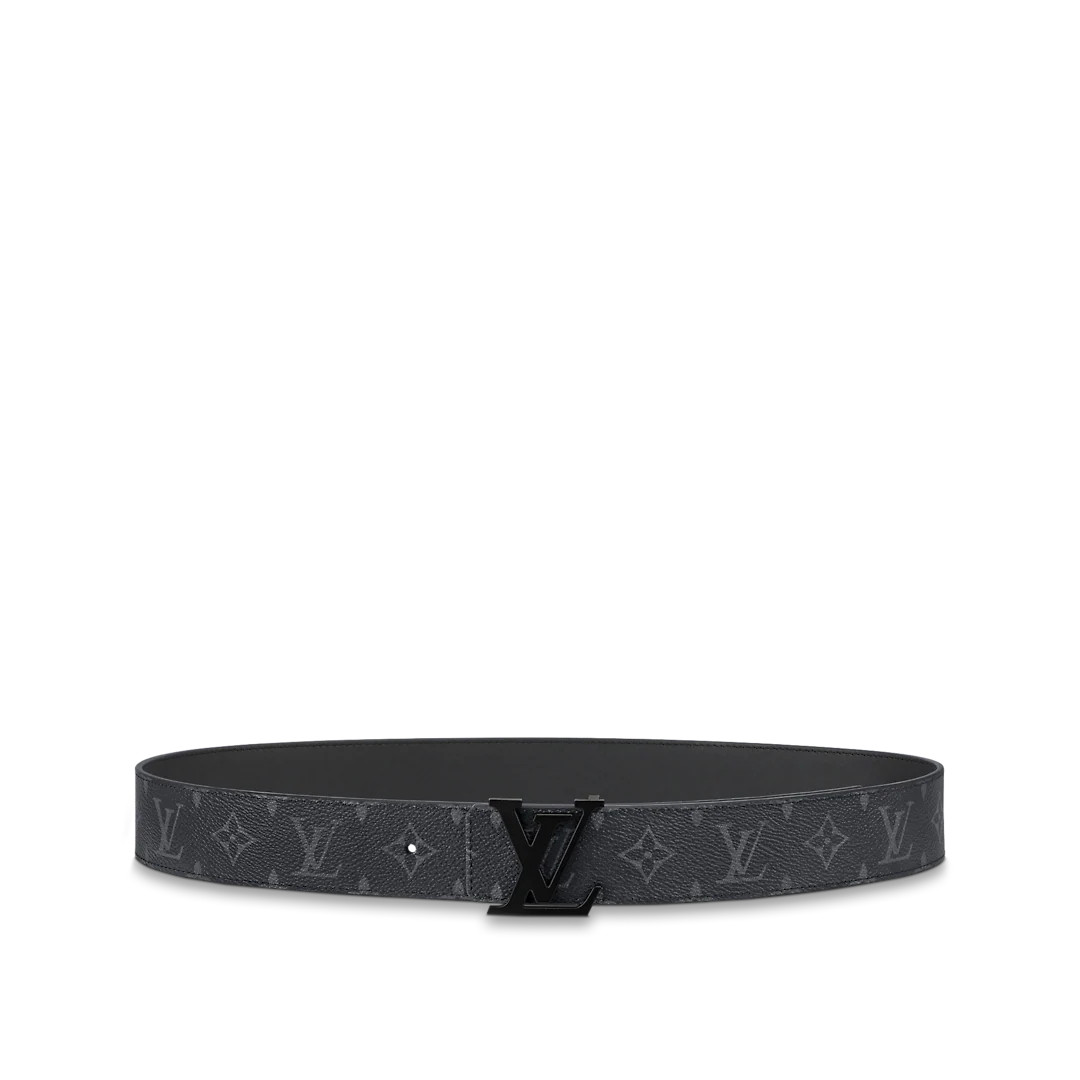 LV INITIALES 40MM MATTE BLACK BELT