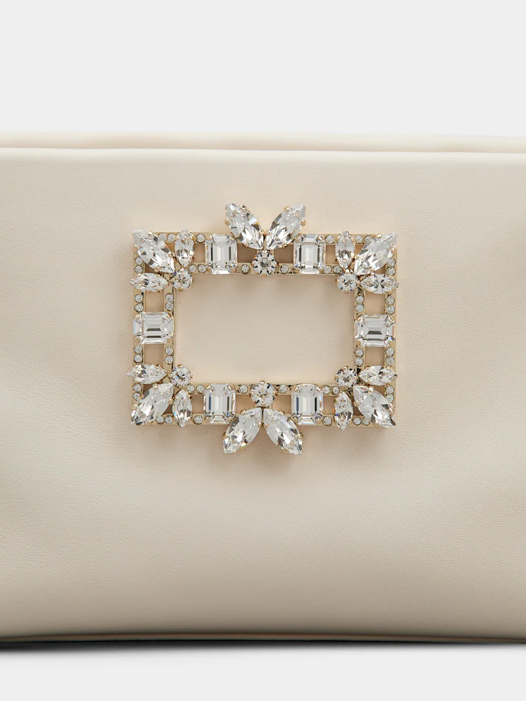 RV Nightlily Broche Vivier Buckle Mini Bag in Leather