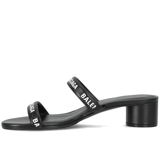 Logo Round Slippers Sandals 'Black'