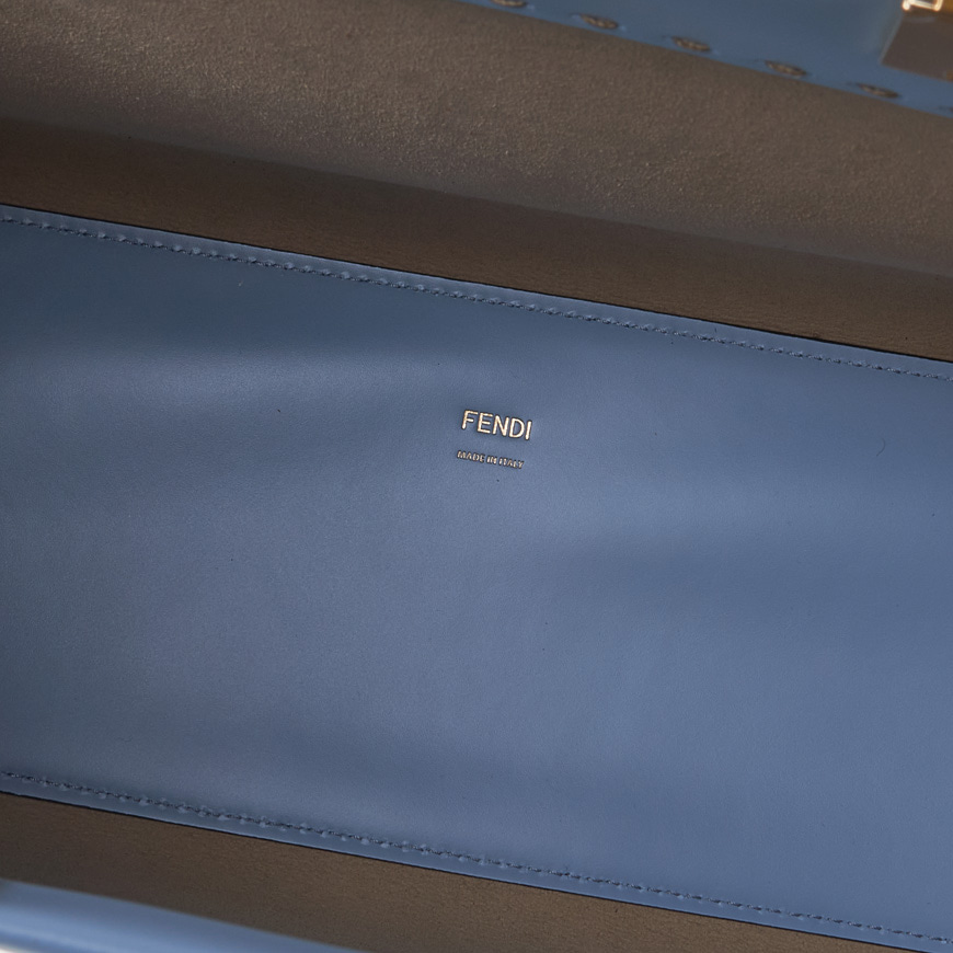Fendi Sunshine Medium Light blue leather shopper