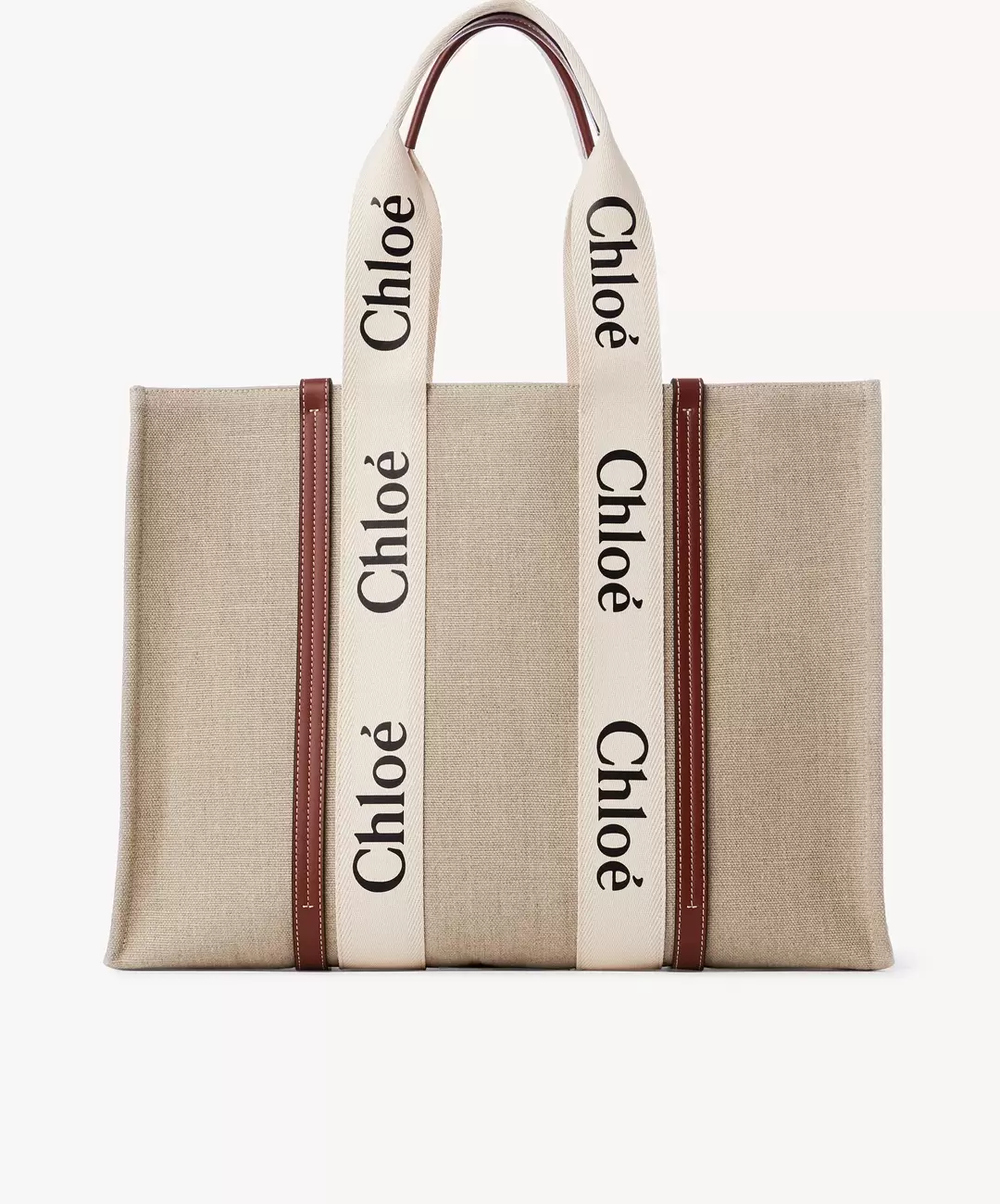 large woody tote bag beige