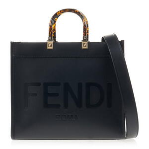 Fendi Sunshine Medium Black leather shopper