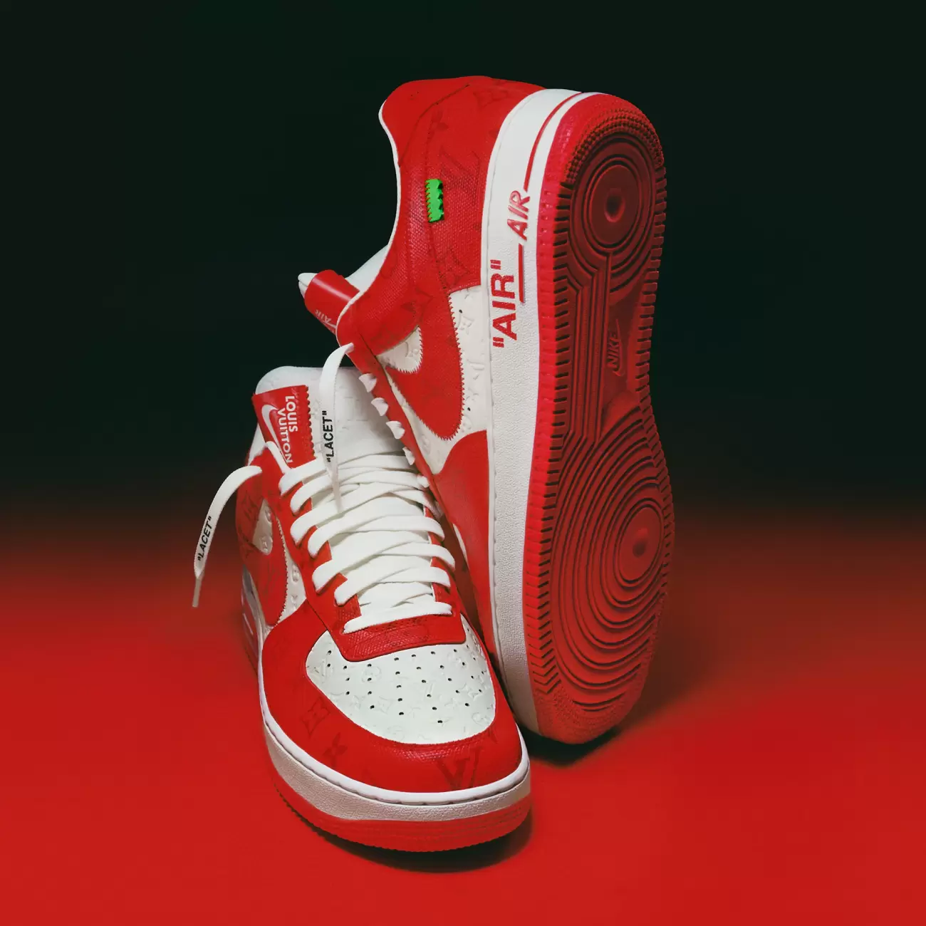Louis Vuitton x Nike Air Force 1 Low by Virgil Abloh White Comet Red
