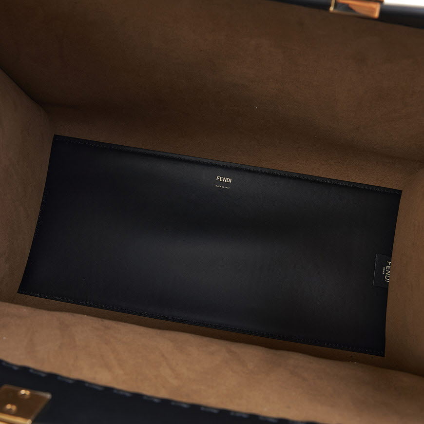 Large Fendi Sunshine Black leather shopper