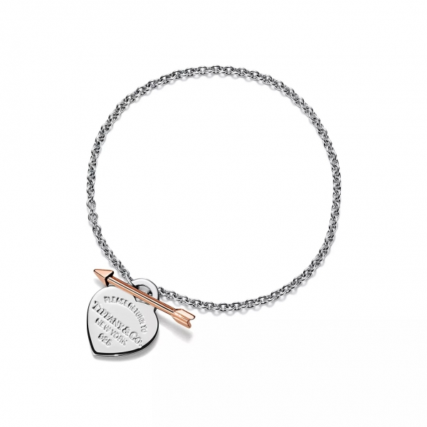 Tiffany & Co. Return To Tiffany Lovestruck Heart Tag Bracelet Silver & Rose Gold