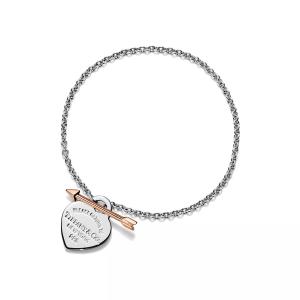Tiffany & Co. Return To Tiffany Lovestruck Heart Tag Bracelet Silver & Rose Gold