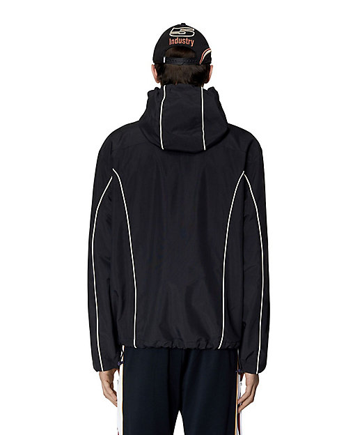 Diesel J-Hives Windbreaker with Contrast Piping Black
