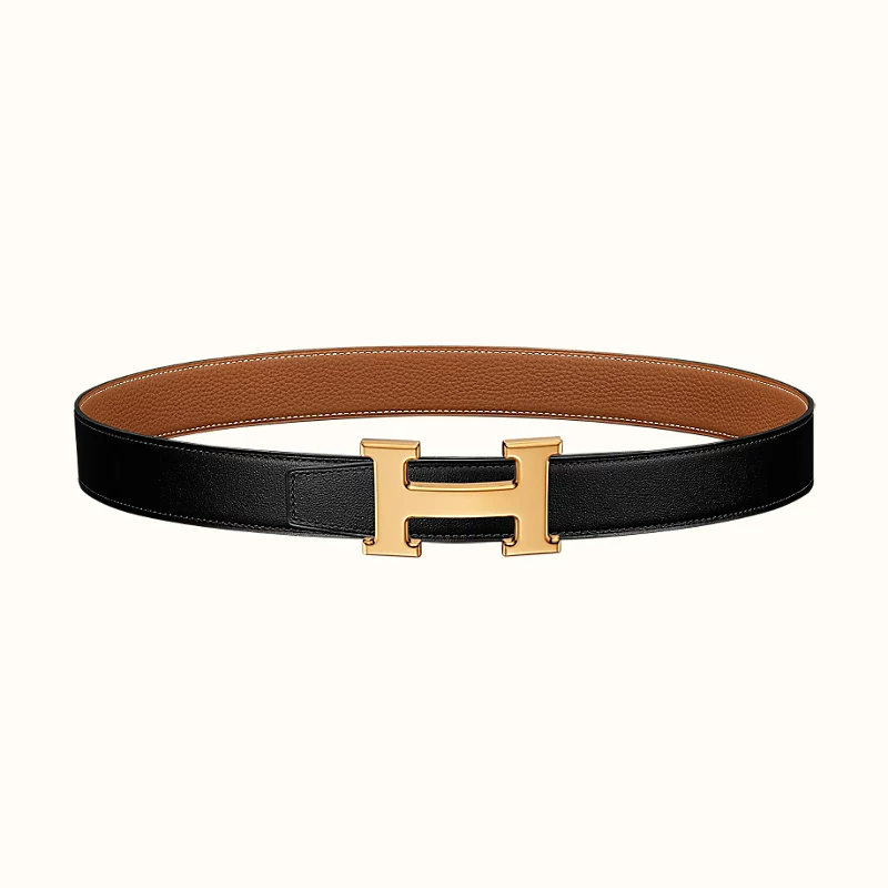 H belt buckle & Reversible leather strap 32 mm