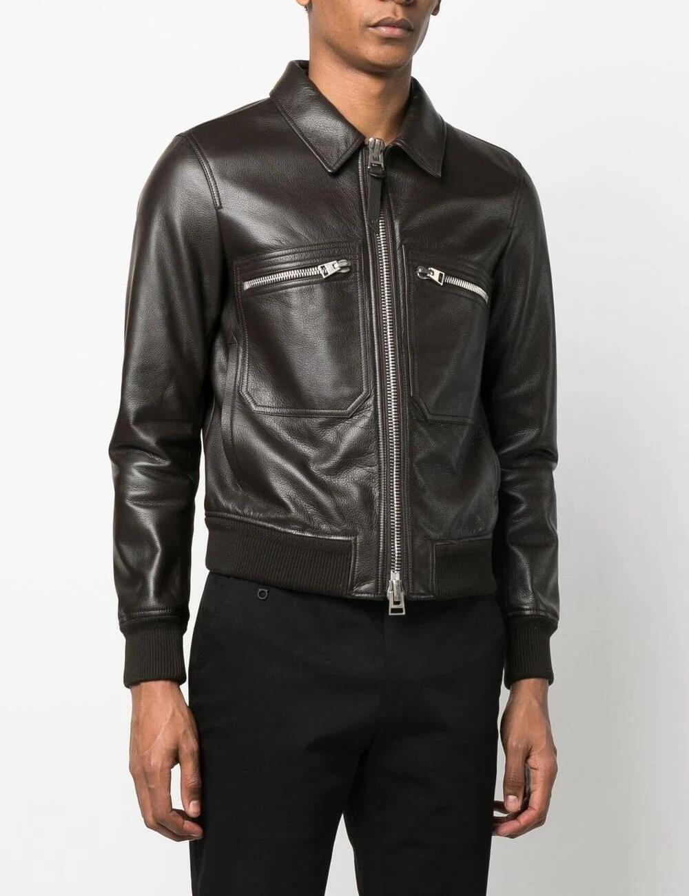 SMALL GRAIN LEATHER JACKET