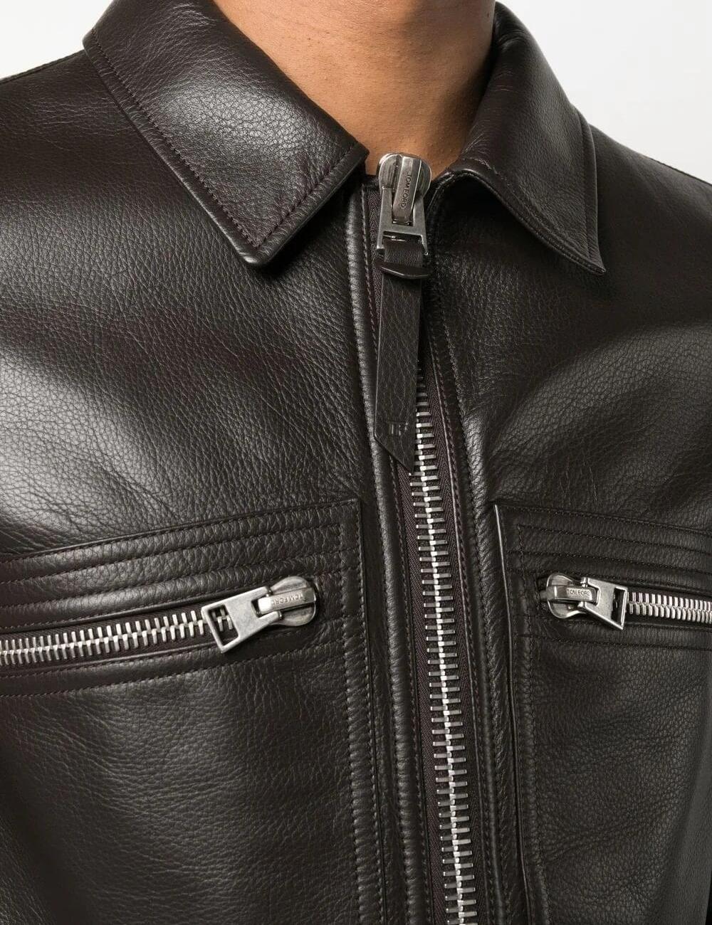 SMALL GRAIN LEATHER JACKET