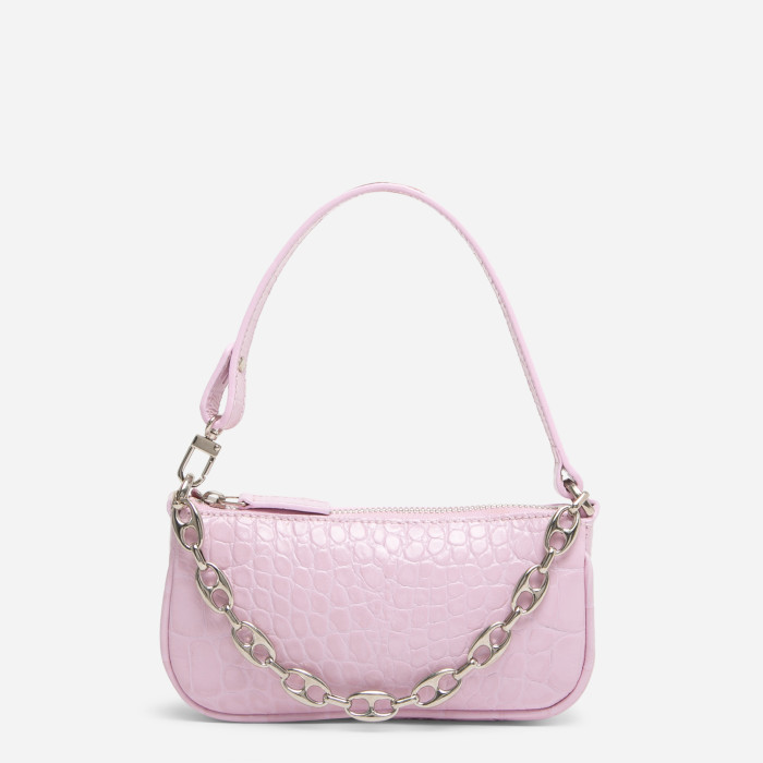 Mini Rachel Pink Croco Leather