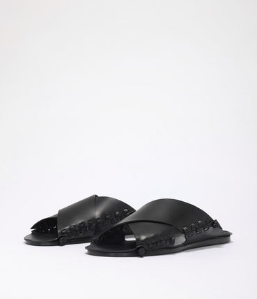 Leather Slides - Black