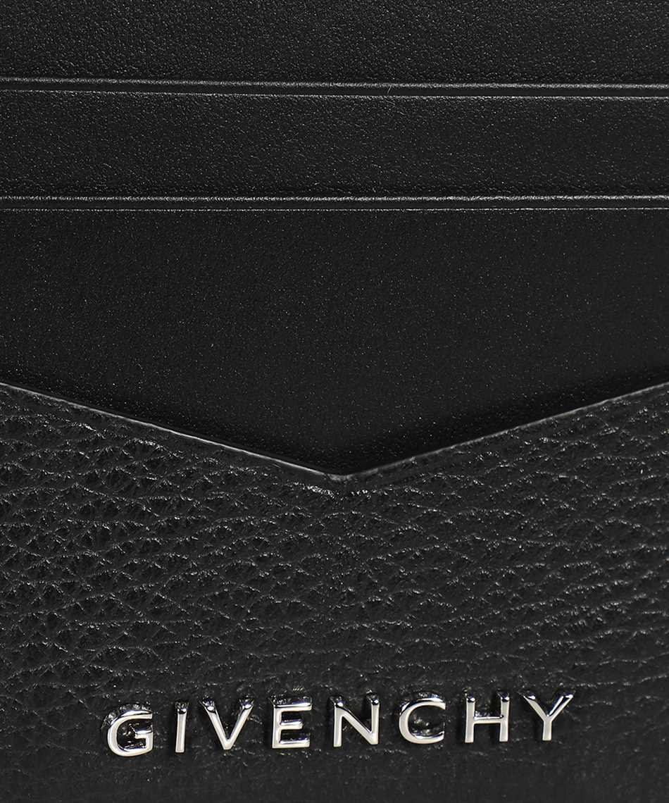 Black leather card holder