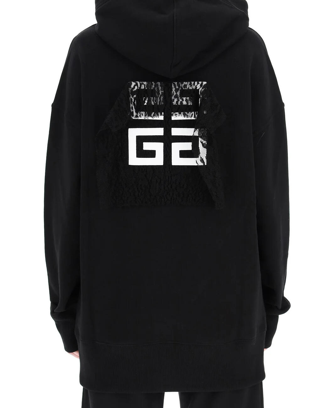 Givenchy Lace Patch Brushed Logo Hoodie