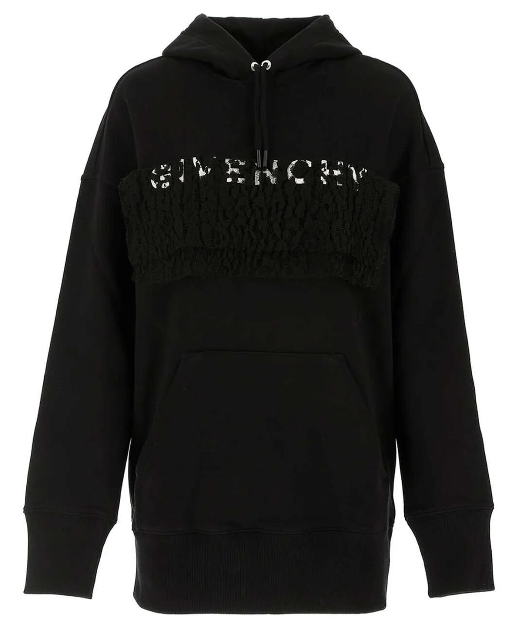 Givenchy Lace Patch Brushed Logo Hoodie