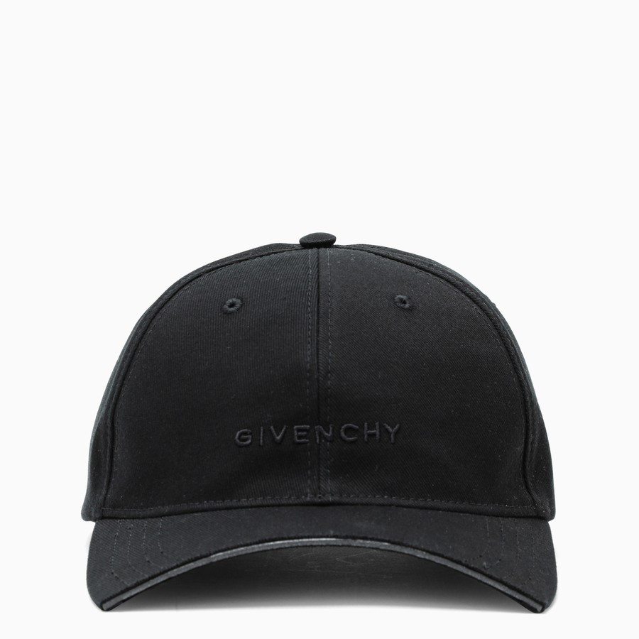 Black logo-embroidery baseball cap