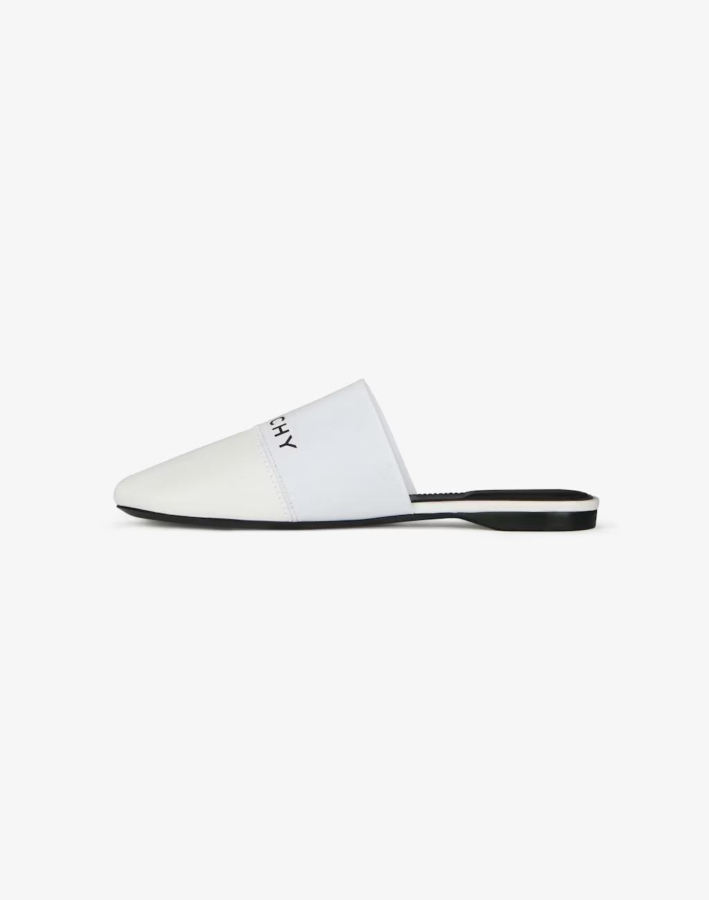 4G LEATHER MULE - White 