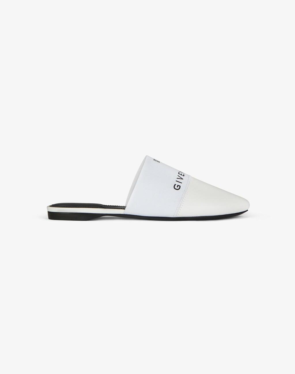 4G LEATHER MULE - White 