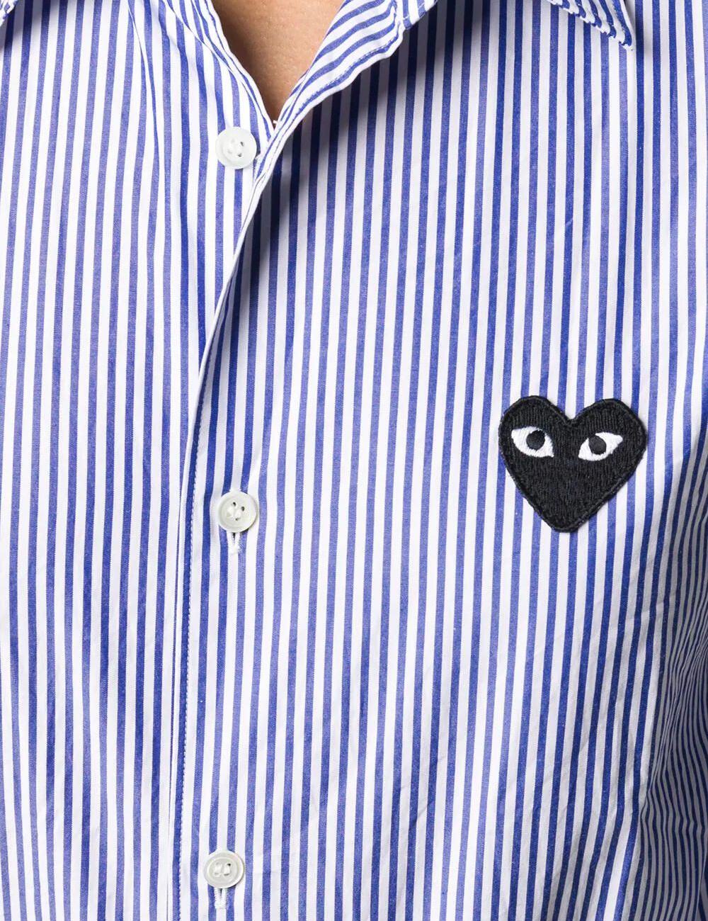 Black and Pen Stripe Shirt White Navy Women's Shirt 