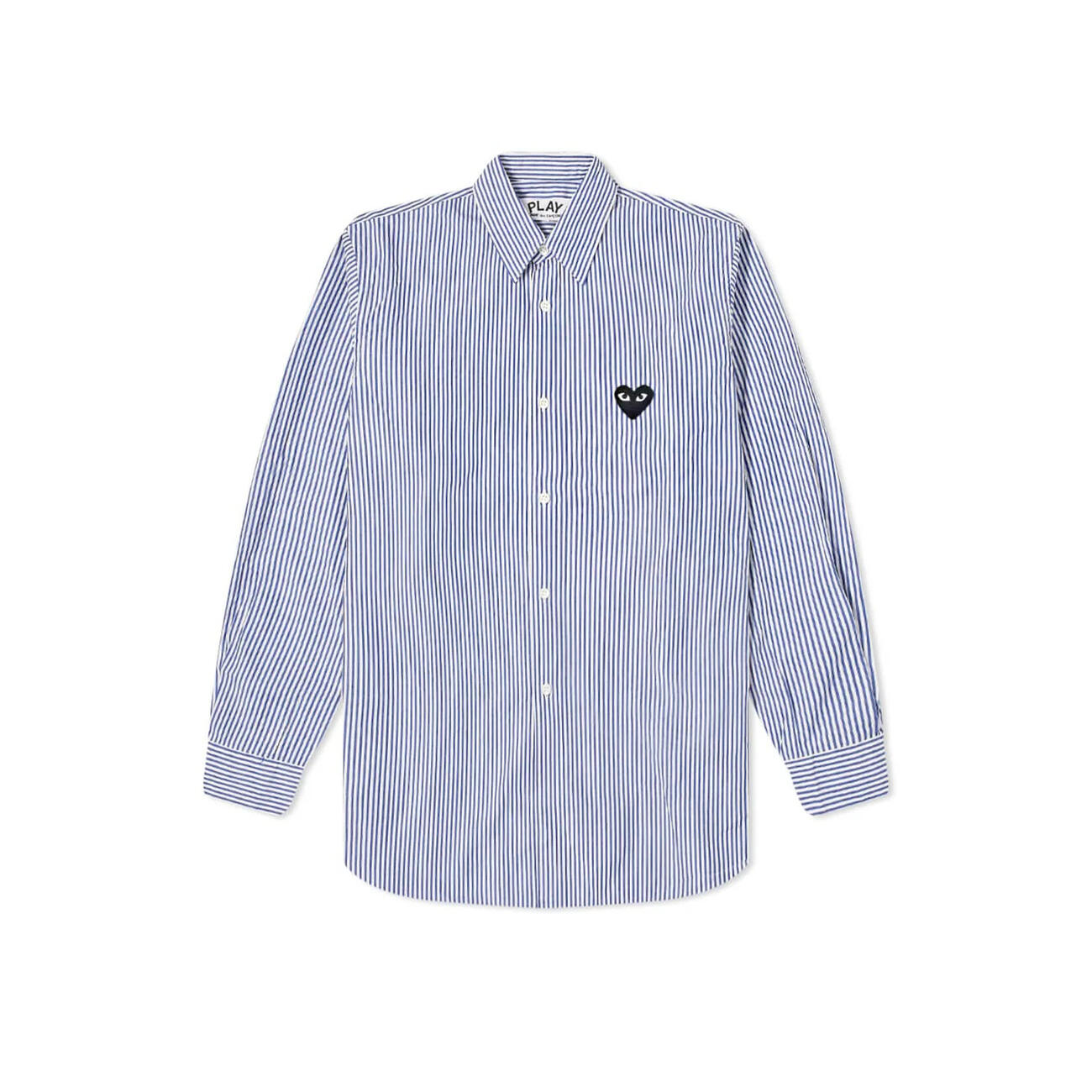 Black and Pen Stripe Shirt White Navy Women's Shirt 