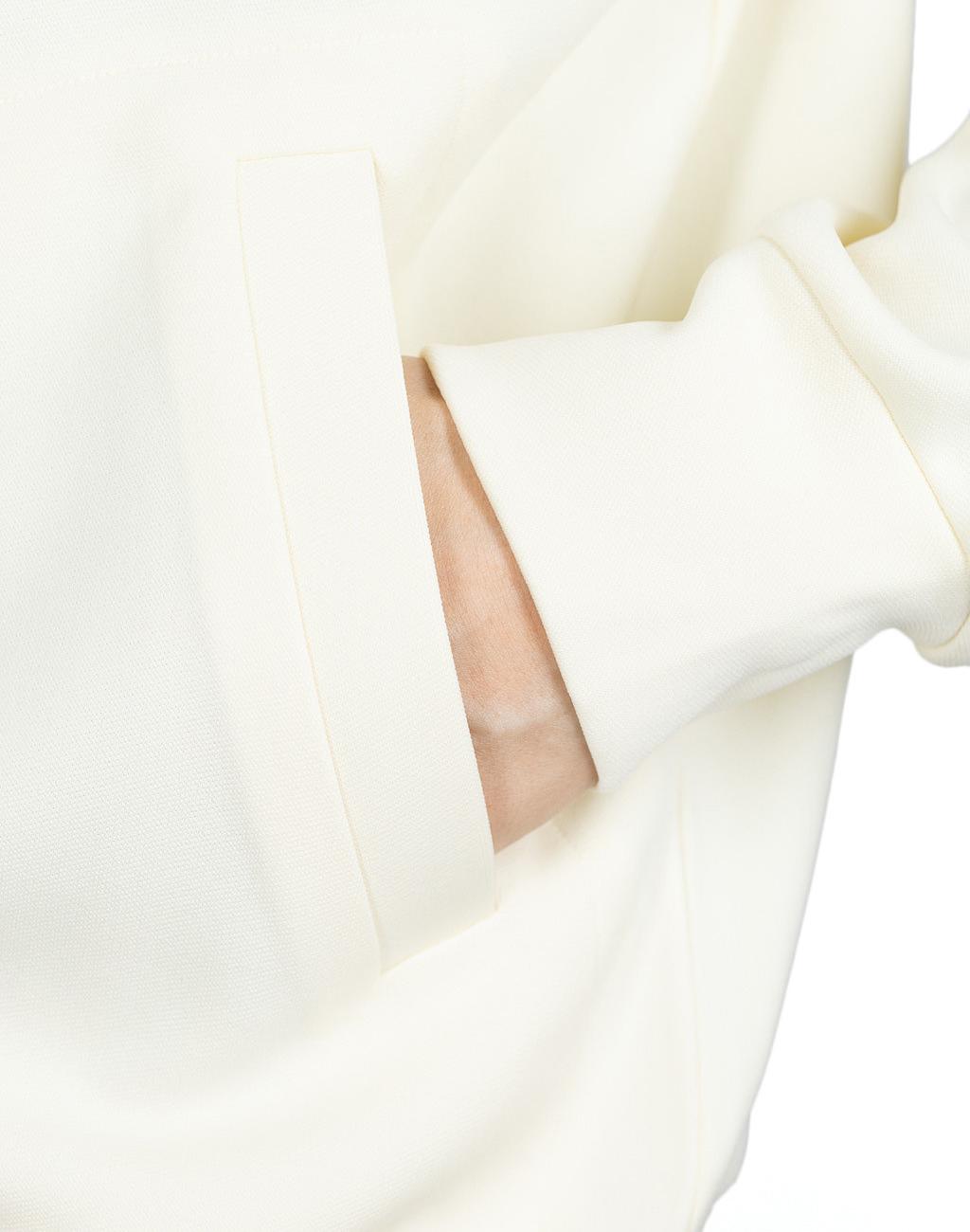 BLACK HEART FULL ZIP HOODIE - IVORY