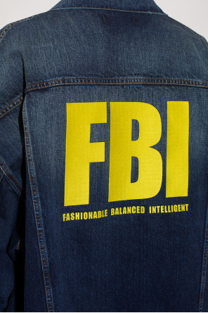 FBI logo denim jacket