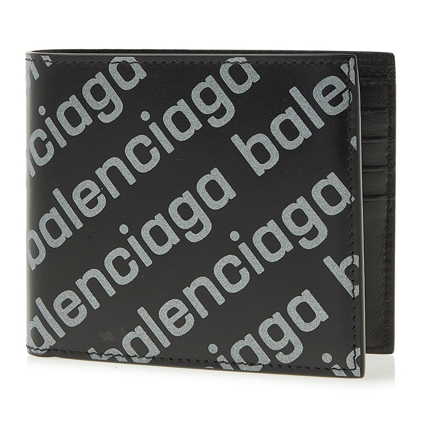 Reflective logo bifold wallet