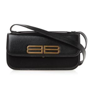 Balenciaga Monogram Gossip Shoulder Bag Black