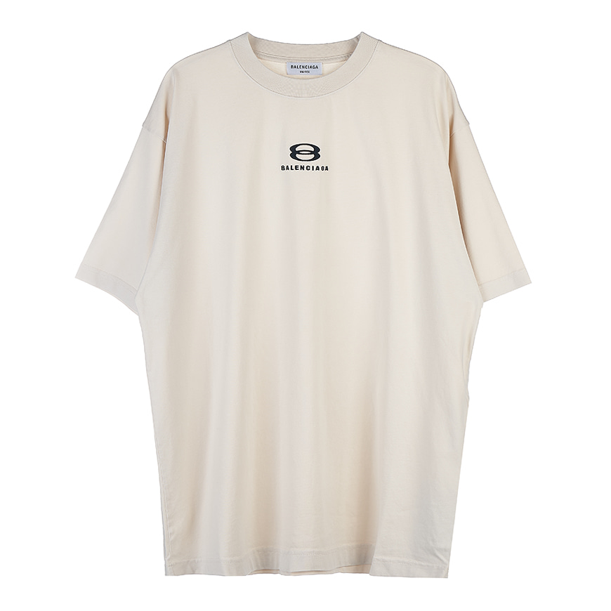 Logo Embroidered Cotton Over Short Sleeve Tee