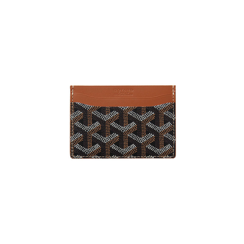 Goyard Saint Sulpice Card Holder Noir Tan