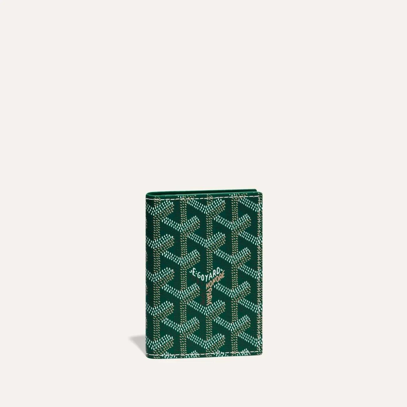 Goyard card holder clearance green