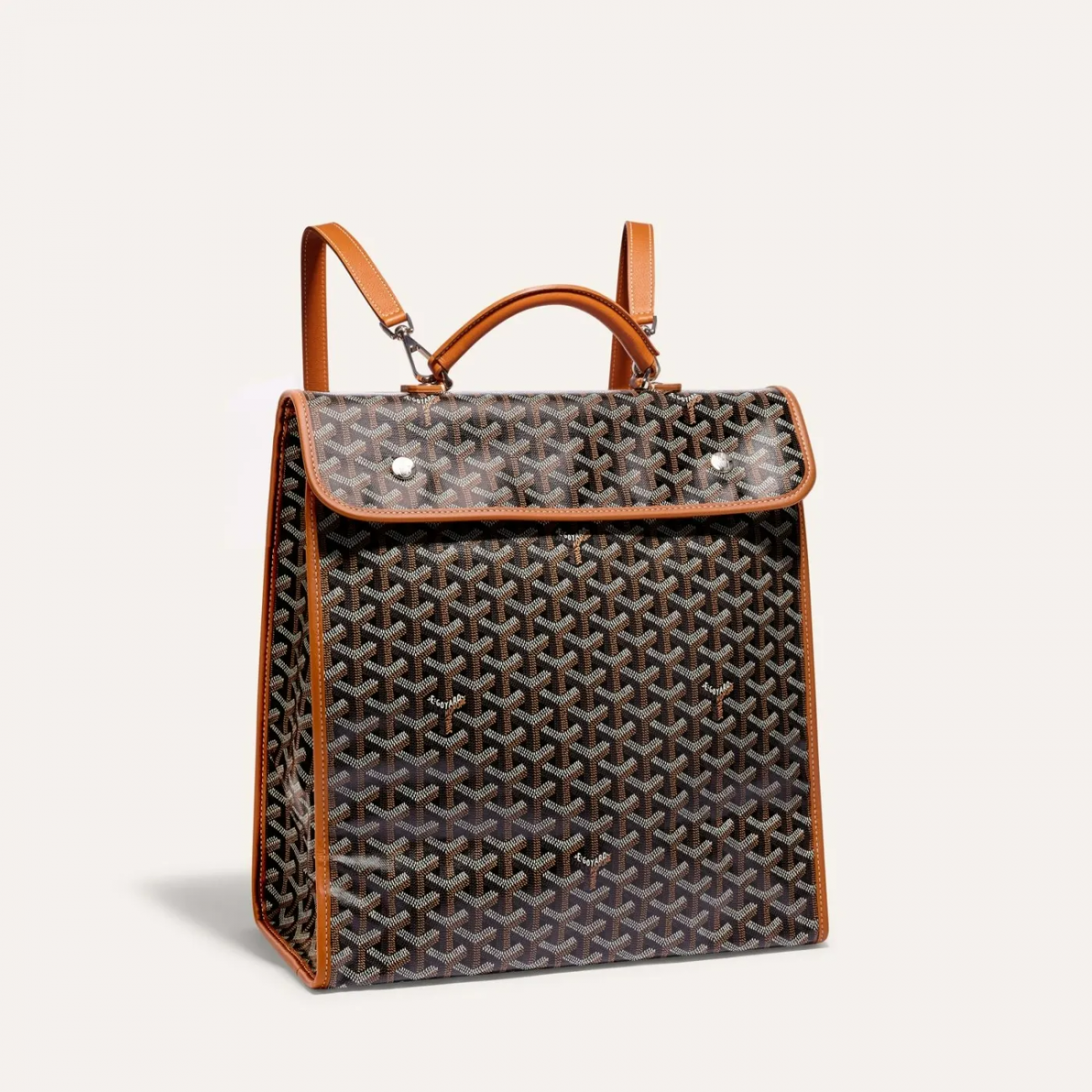 Goyard Saint Leger Backpack Black Tan