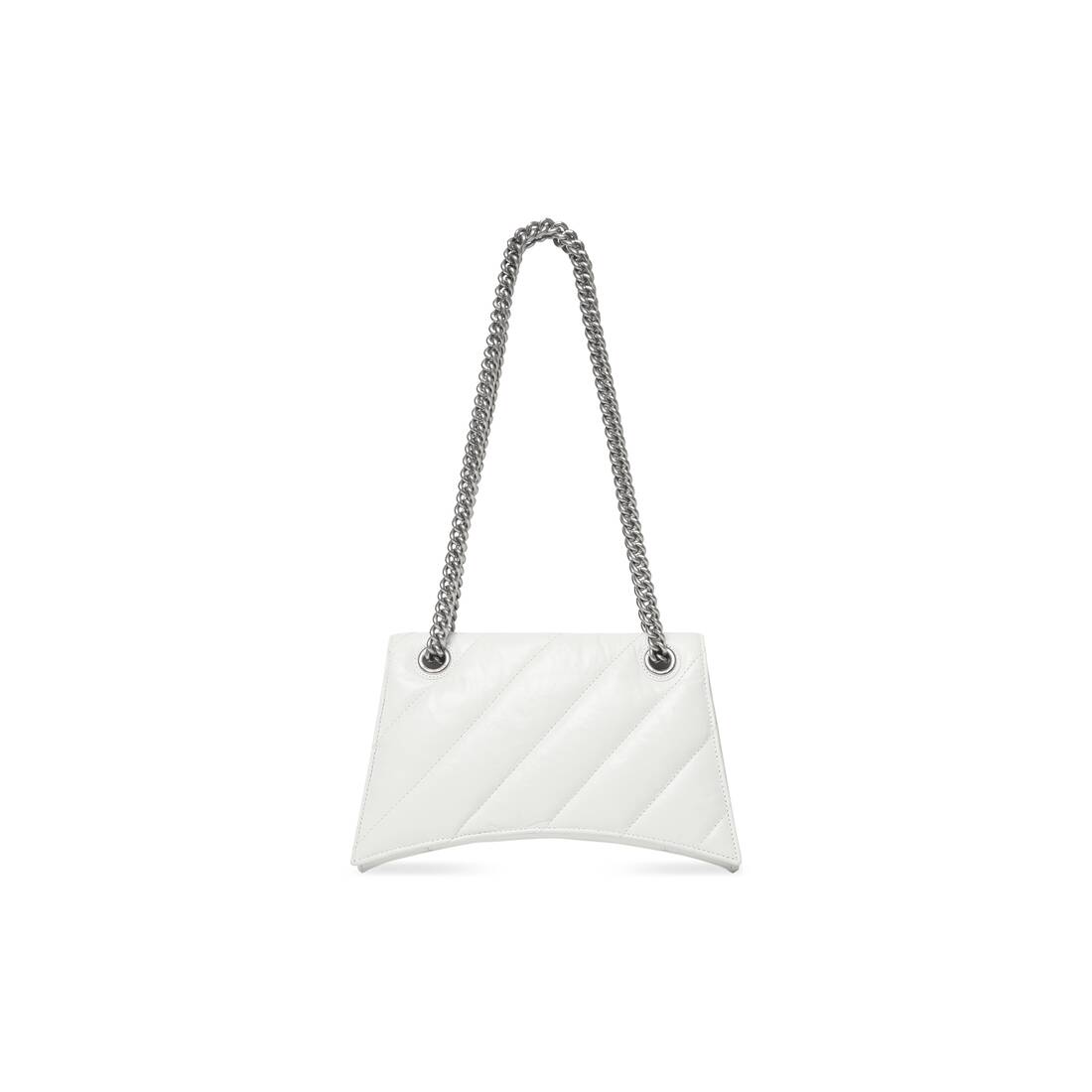 Quilted CRUSH Small Chain Bag For Women in Optic White