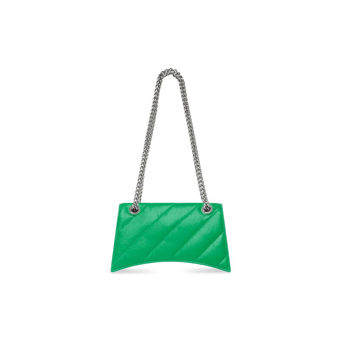 Quilted CRUSH Small Chain Bag for Women in Bright Green