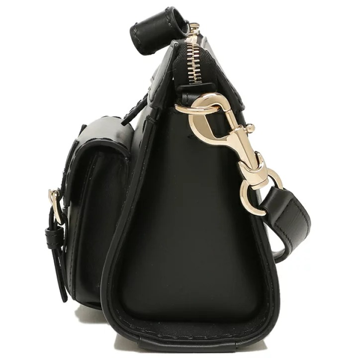  Black leather mini Edith shoulder bag