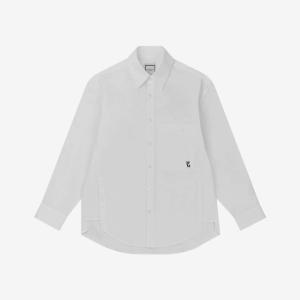 White Cotton Backlogo Shirt