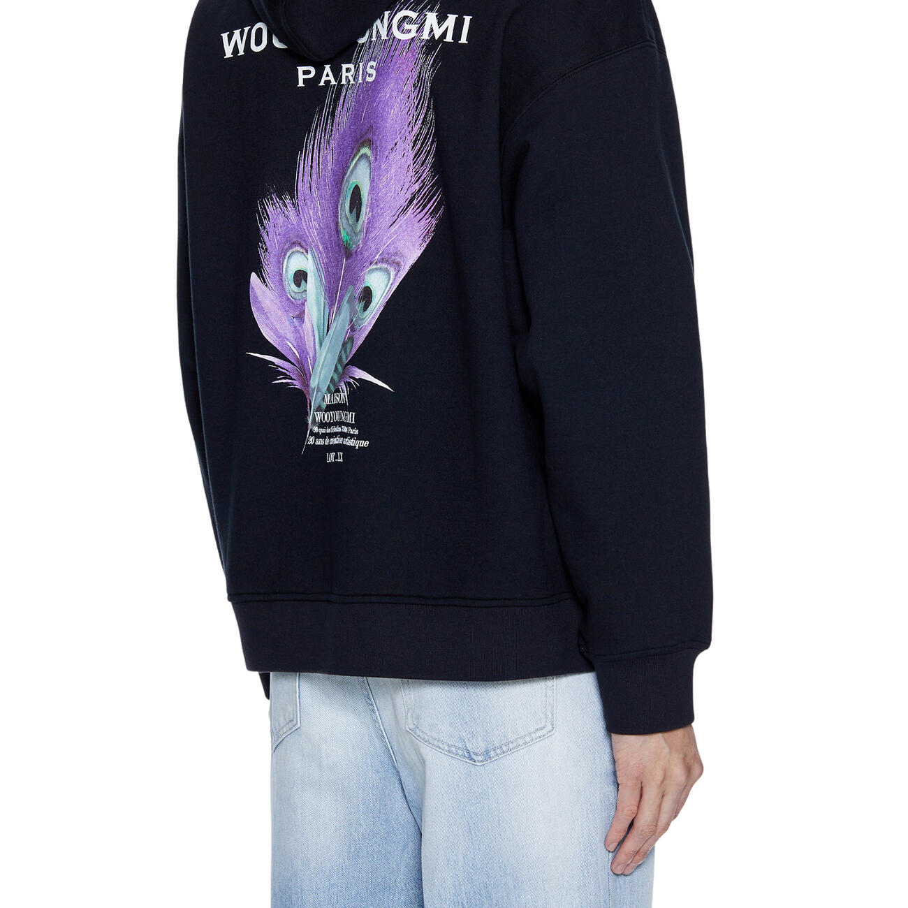 Black Feather Backlogo Hooded Sweatshirt