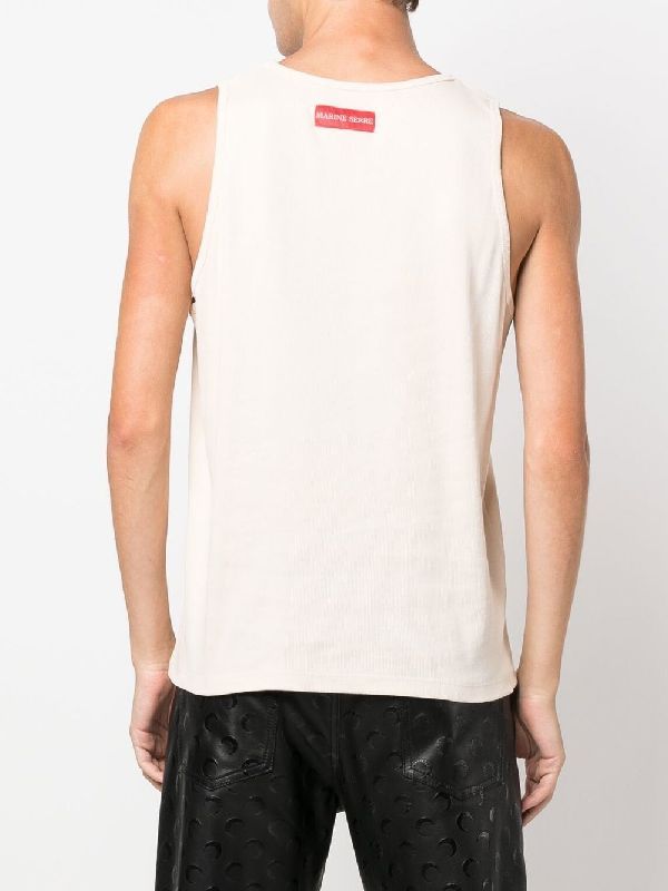 Moon logo cotton tank top 