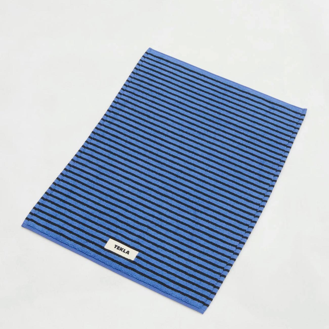 Blue and Black bath mat