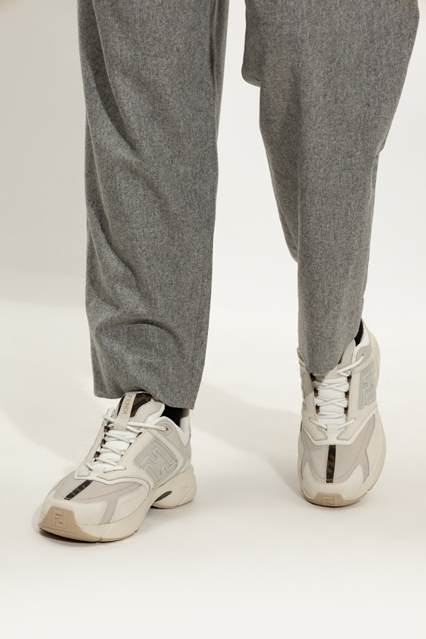 FENDI GREY ‘FASTER’ SNEAKERS