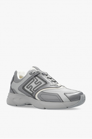 FENDI GREY ‘FASTER’ SNEAKERS - Gray