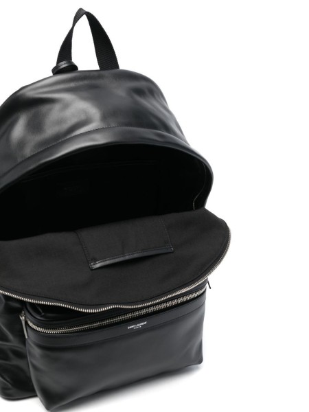 City leather backpack