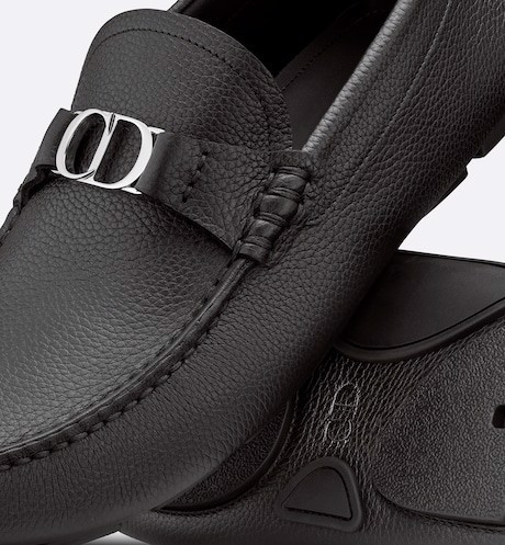 Dior Moccasin Grained Calfskin 'Black'