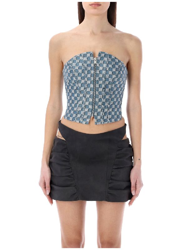 Misbehave Jacquard Canvas Monogram Sleeveless T-shirt 