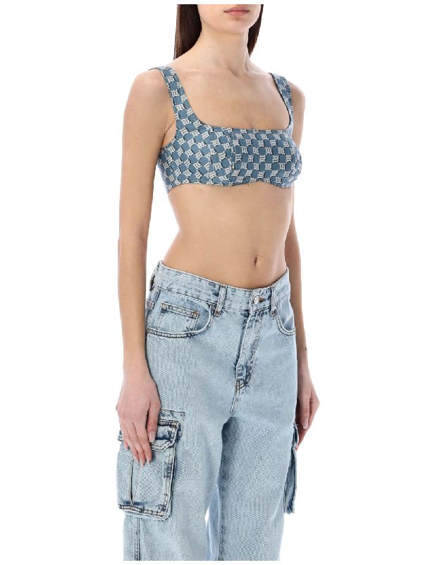 Misbehave Jacquard Canvas Monogram Bra 