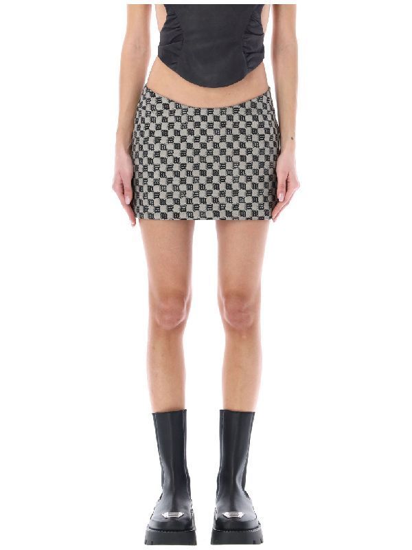 Misbehave Jacquard Canvas Monogram Mini Skirt 