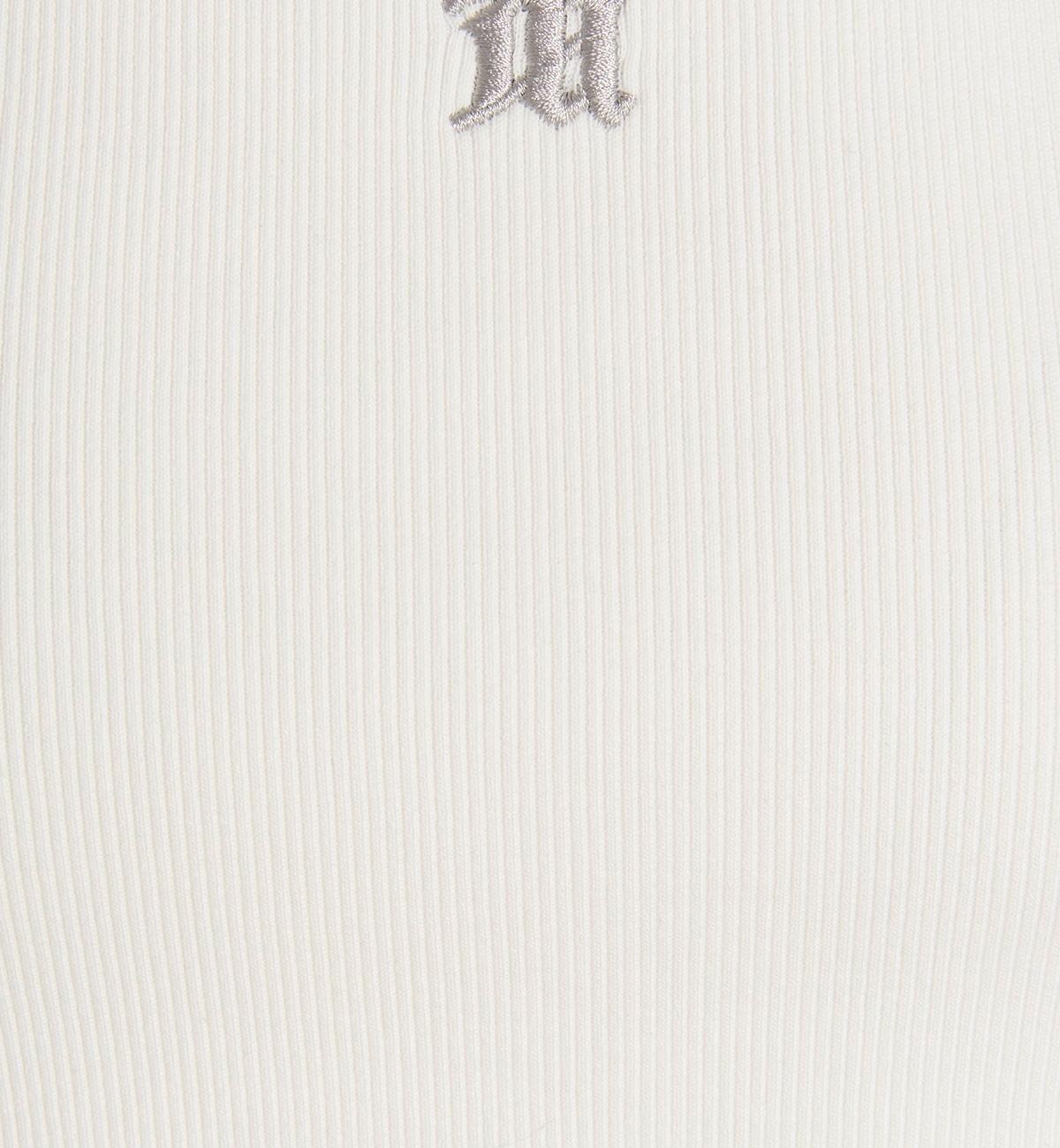 Logo embroidery tank top - White
