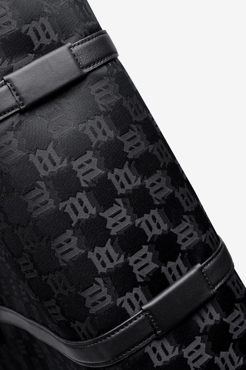 Monogram Nylon Shopper Bag Black